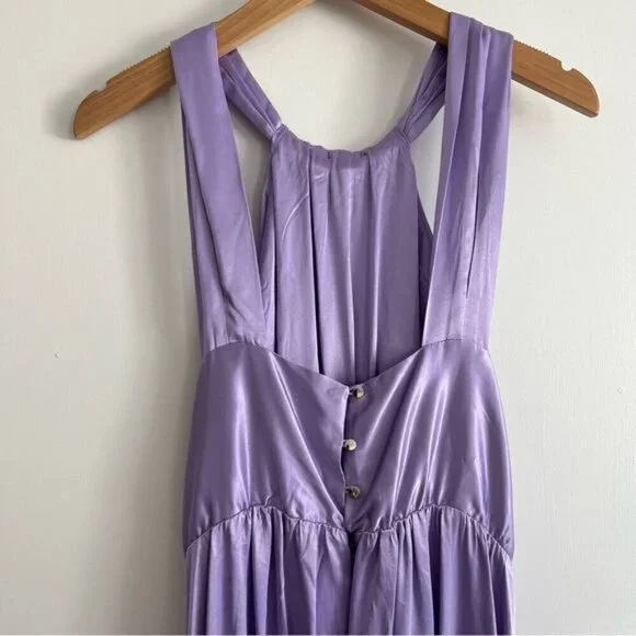 New Sabina Musayev Natti Midi Maxi Formal Bridesmaid Dress Lilac Open Back Mauve - Picture 13 of 14